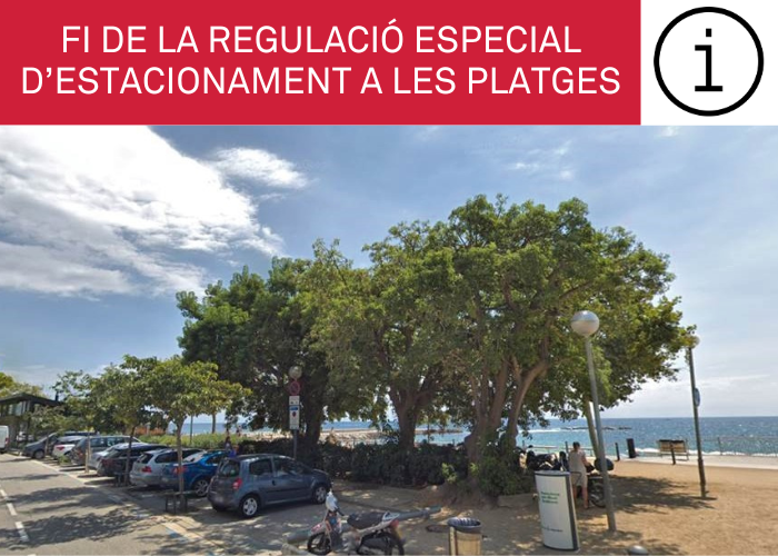 L'ESTACIONAMENT REGULAT A LA ZONA DE PLATGES FINALITZA LA TEMPORADa