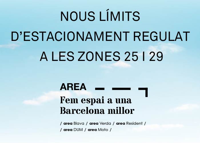 Nous límits de les Zones 25 i 29 d’estacionament regulat al Districte d’Horta-Guinardó.