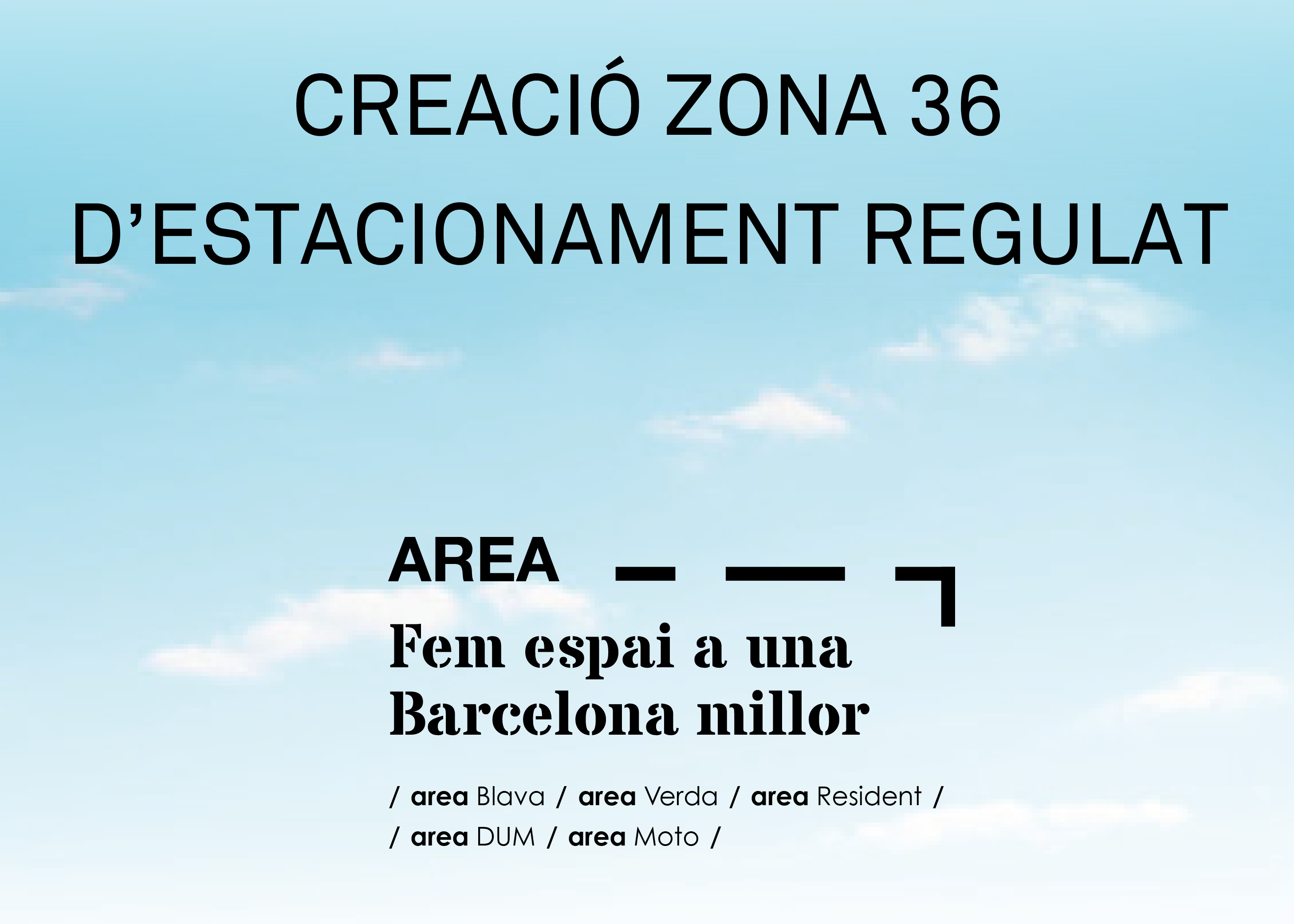 New Zone 36 regulated parking area in the Sant Andreu district