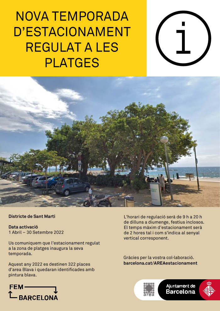 L'estacionament regulat a la zona de platges inaugura la seva temporada