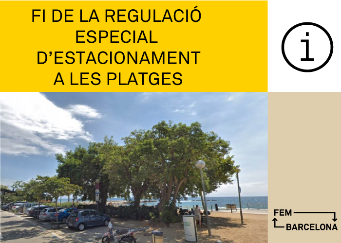 L'estacionament regulat a la zona de platges finalitza la temporada 2022