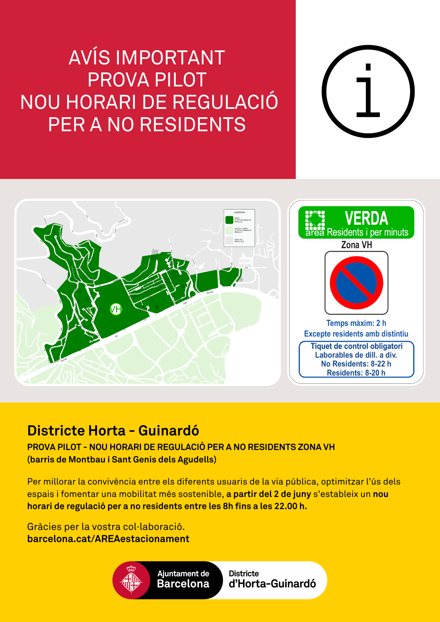 Nou horari de regulació VH